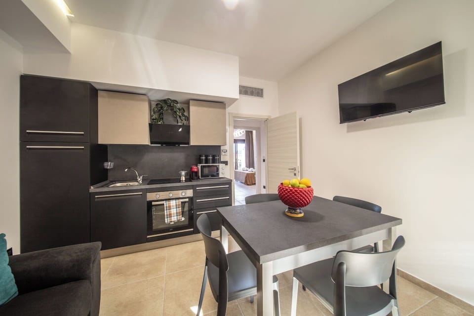 Panoramic Apartment, Balcony, Sea View | Private kitchen | Espresso maker, coffee/tea maker, mini-fridge, electric kettle