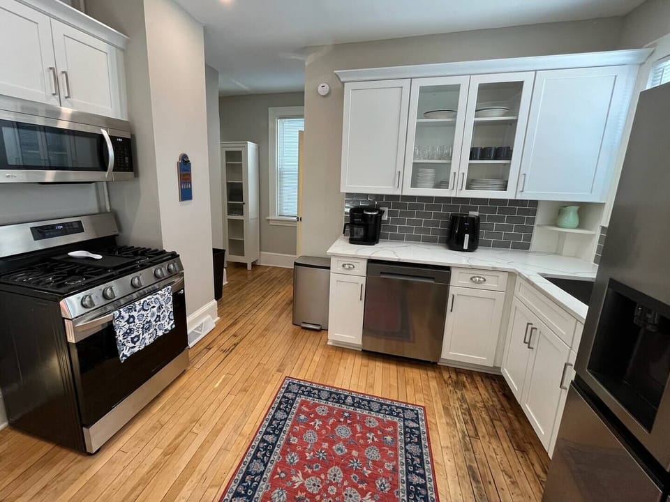 Kitchen - renovated with modern appliances.