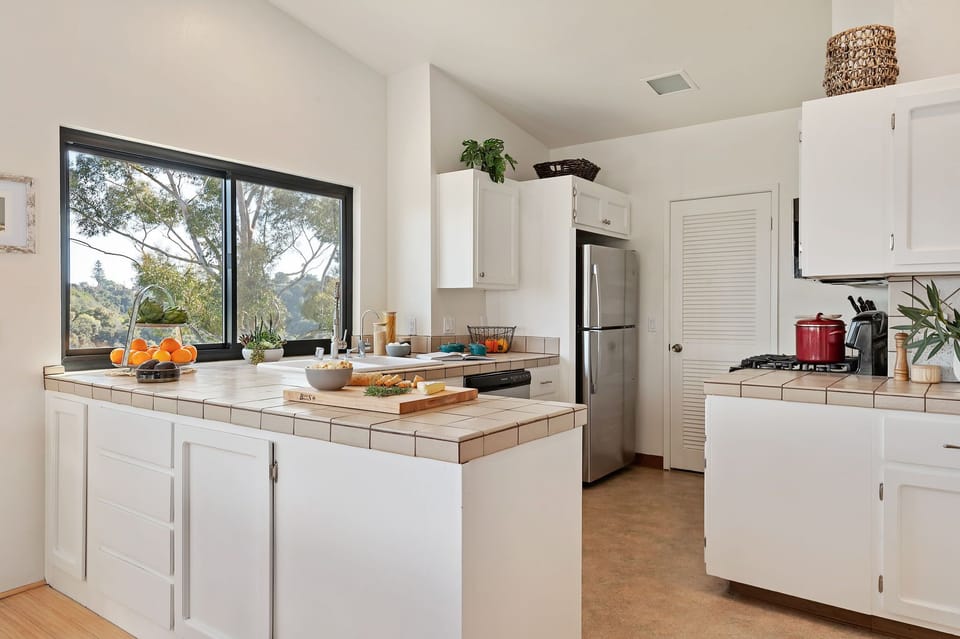Fully equipped kitchen with large pantry
