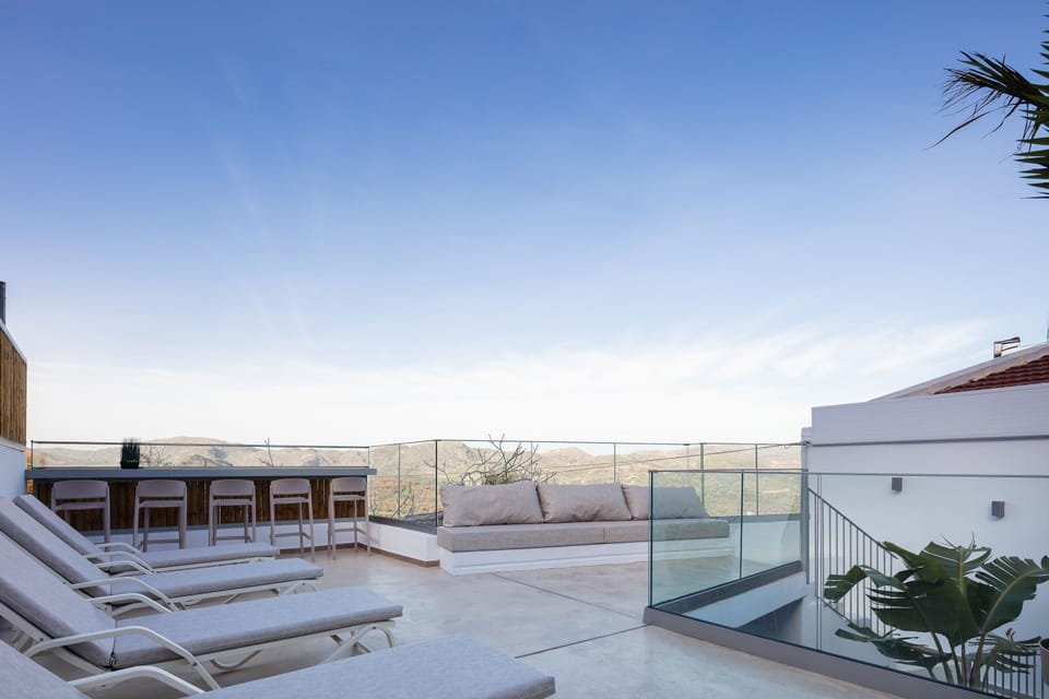 Enjoy drinks at sunset on your private roof terrace.