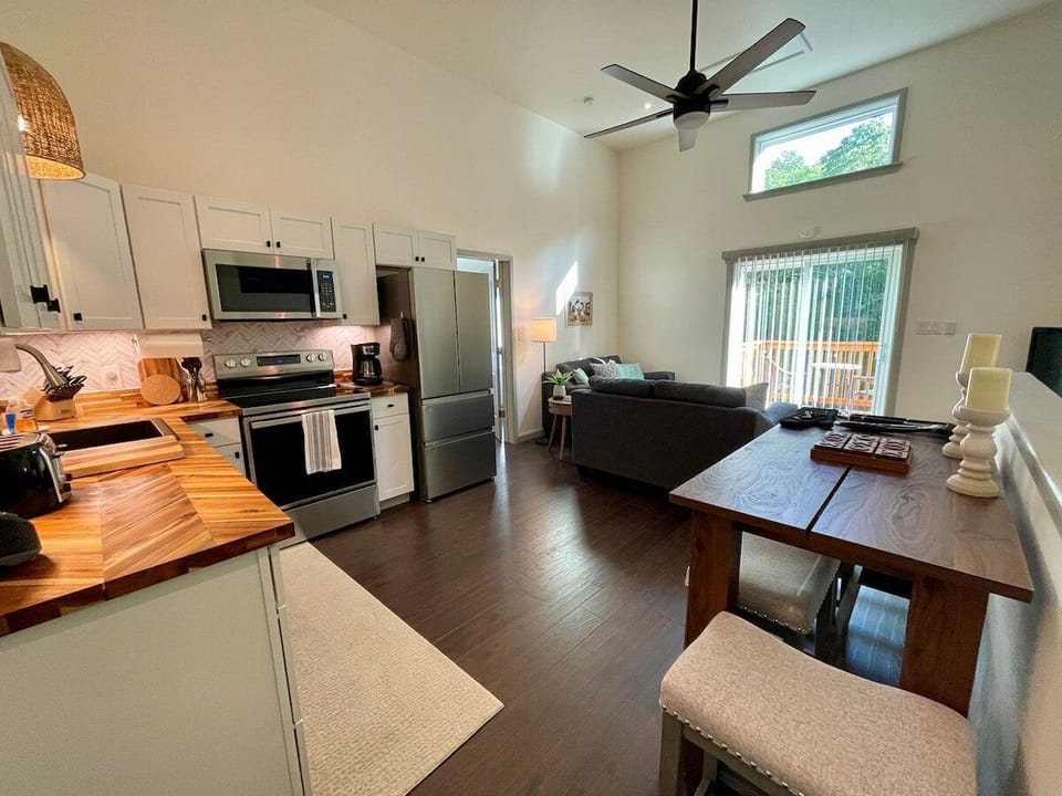 Kitchen, Open to Dining & Living Room Area
