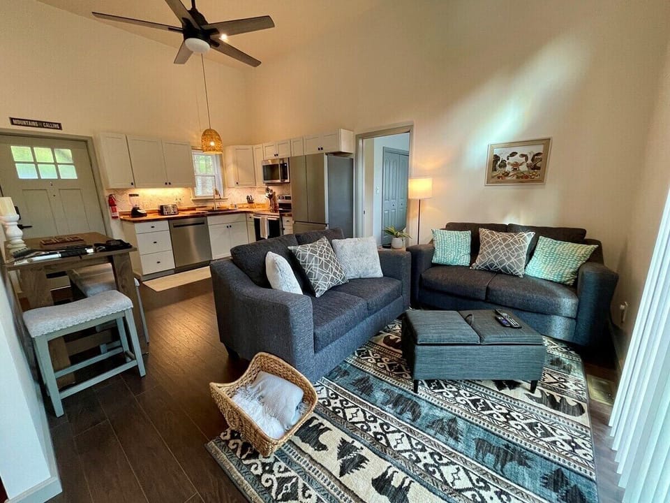 Living Room, Open To Dining & Kitchen