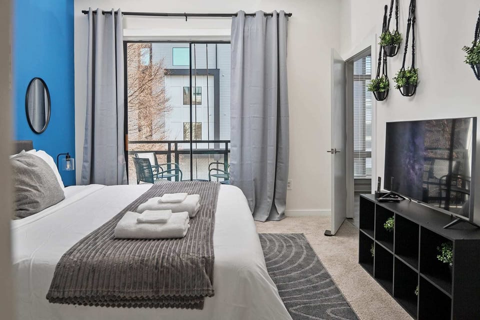 Master bedroom with king bed
