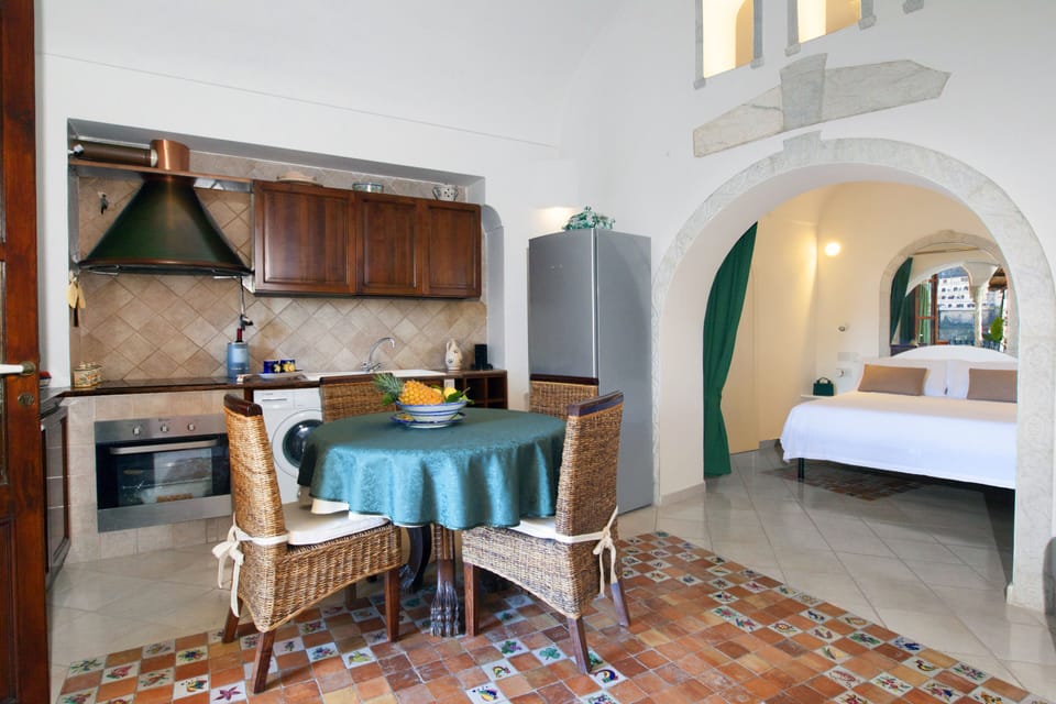 Apartment, Terrace, City View | Private kitchen | Full-size fridge, oven, stovetop, electric kettle