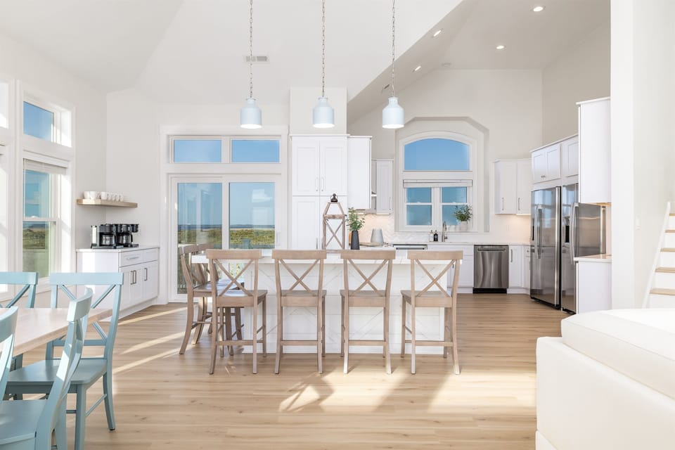 Large Island with Six Additional Chairs  - Hosted by BeachVacationsOBX