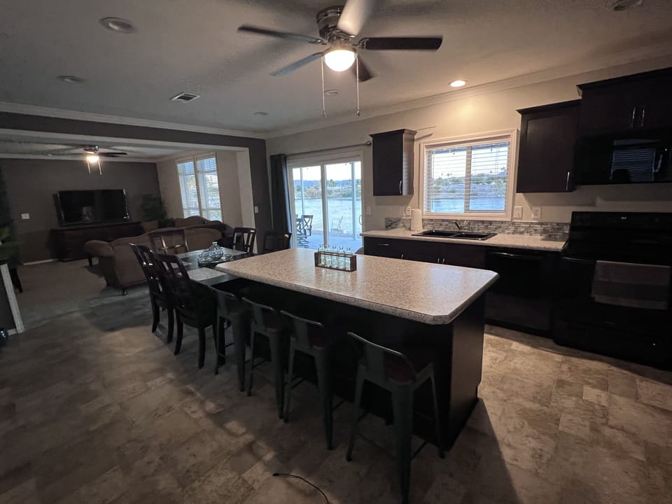 Kitchen with island and dinning  table