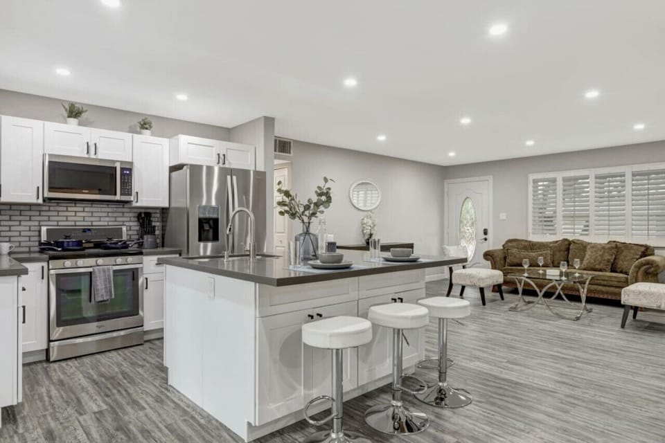 Kitchen and living area