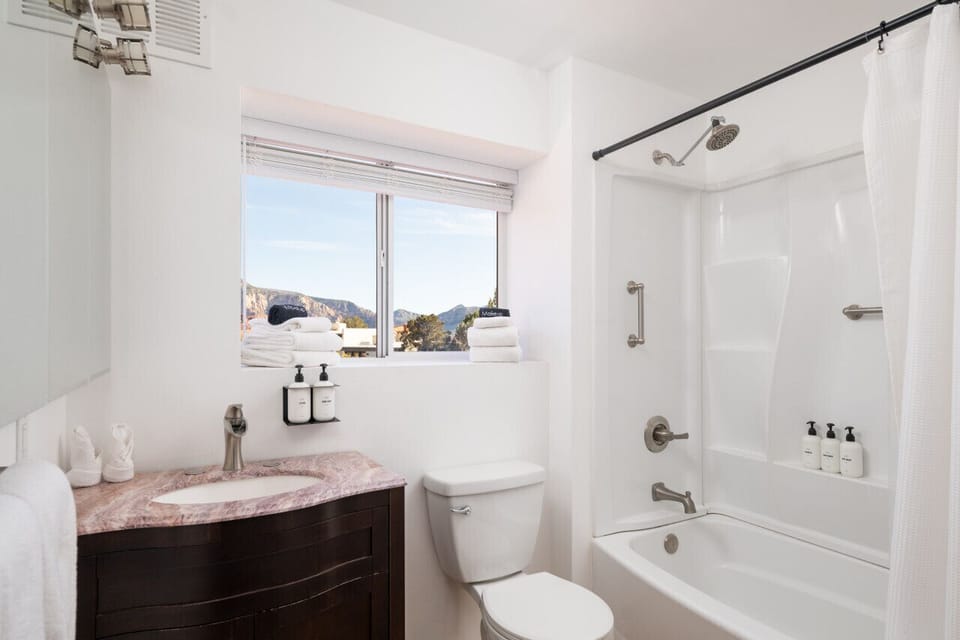 Lower level shared bathroom