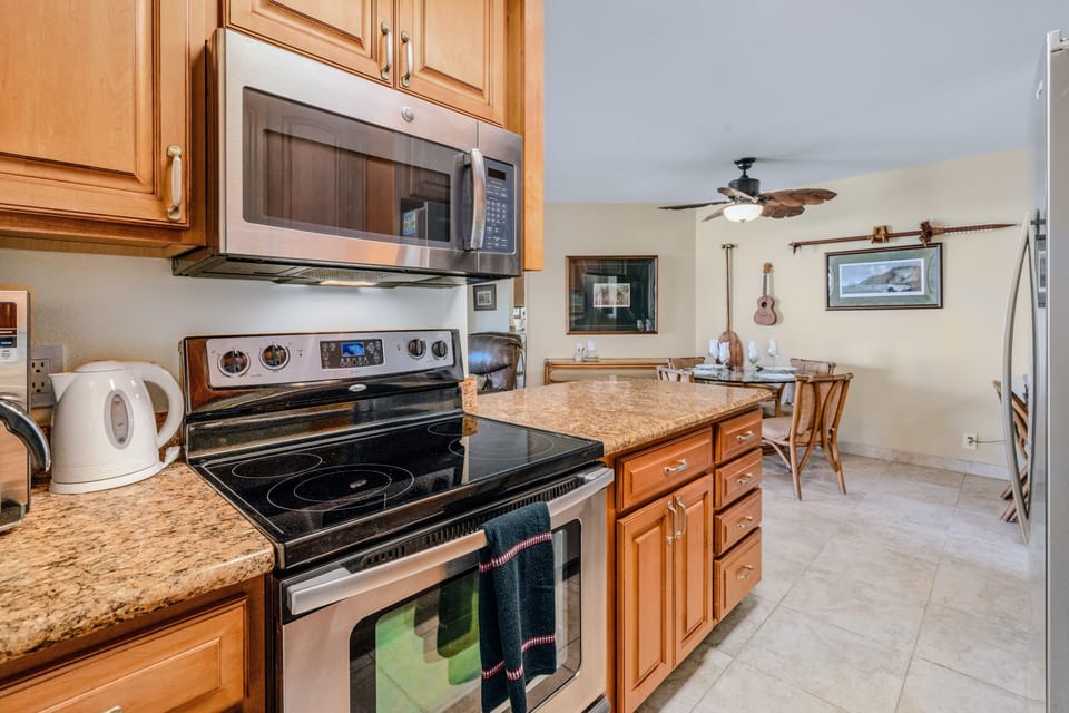 Spacious counter space.