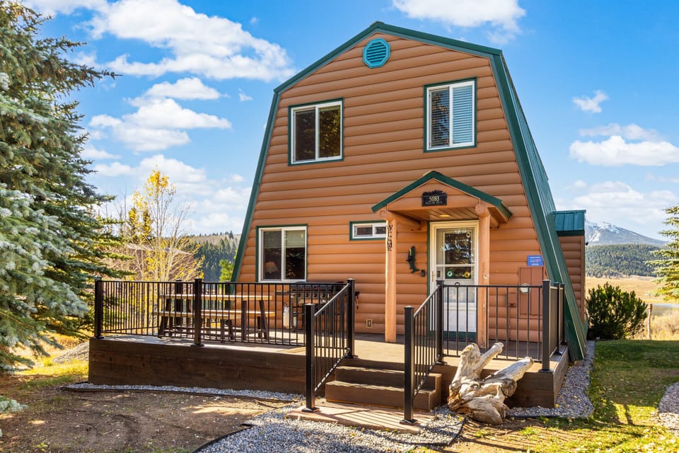 This iconic A-frame makes a statement from the moment you arrive. With its bold design, expansive deck, and sweeping lake and mountain views, Mountain Lake Lodge welcomes you to unwind, explore, and experience Island Park in unforgettable style.