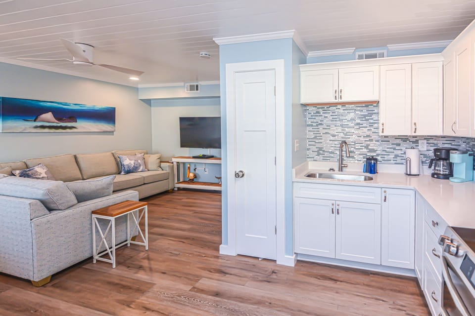 Feel like your at home in this cozy living room with pull out queen bed.