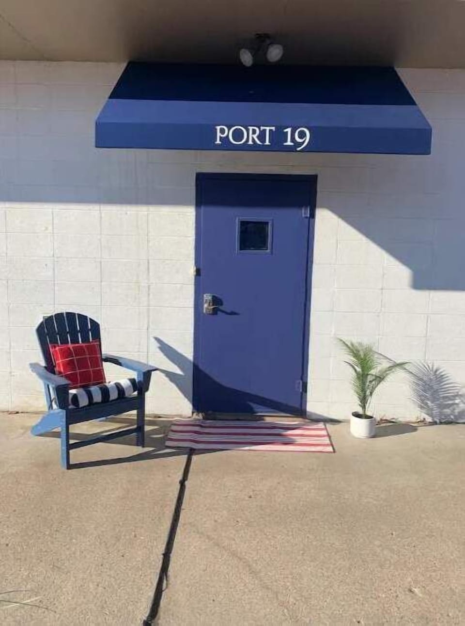 Private entrance with keyless entry. 