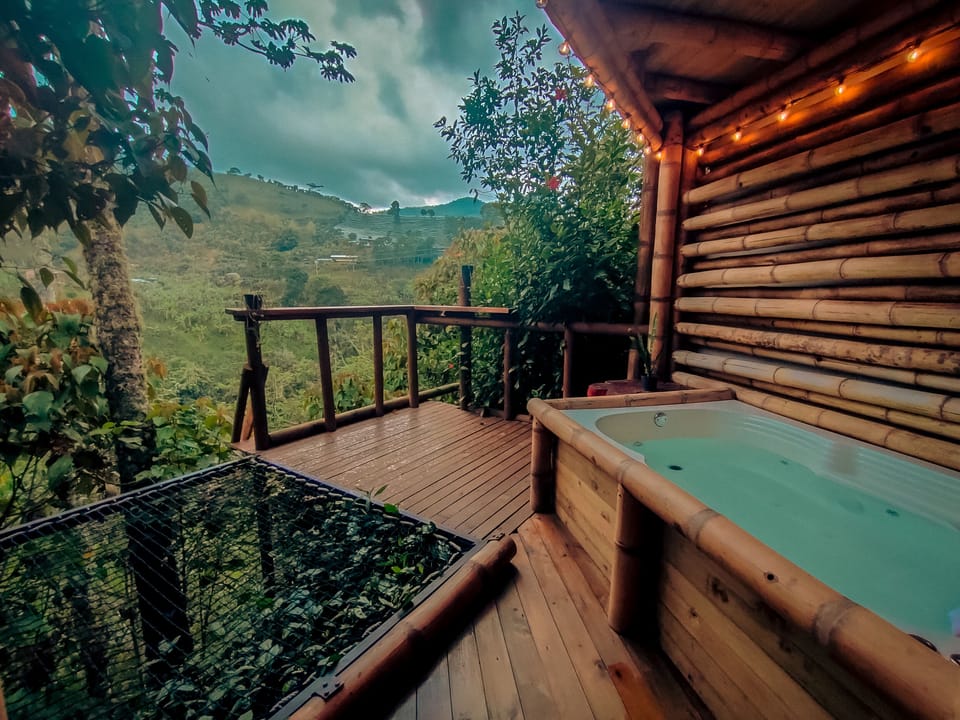 Outdoor spa tub