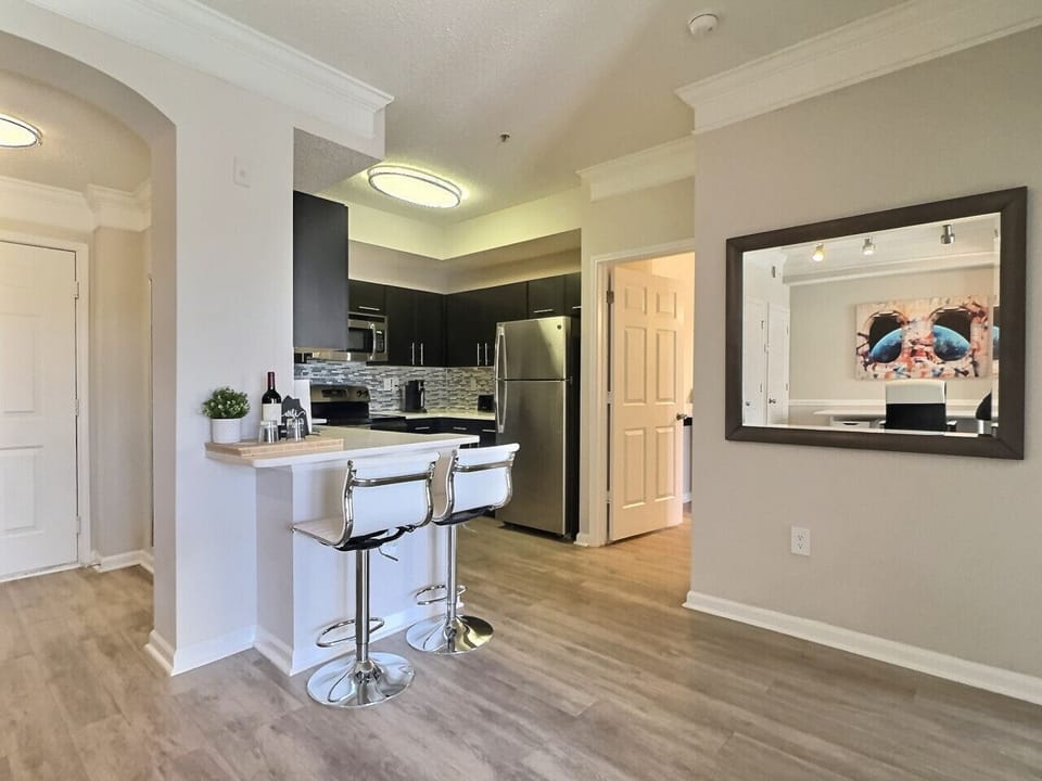 Cook, dine, and enjoy in this welcoming kitchen space, perfect for your short-term rental stay.
