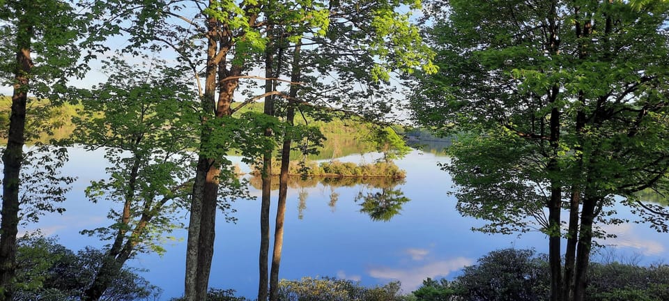 Direct view of lake from balcony