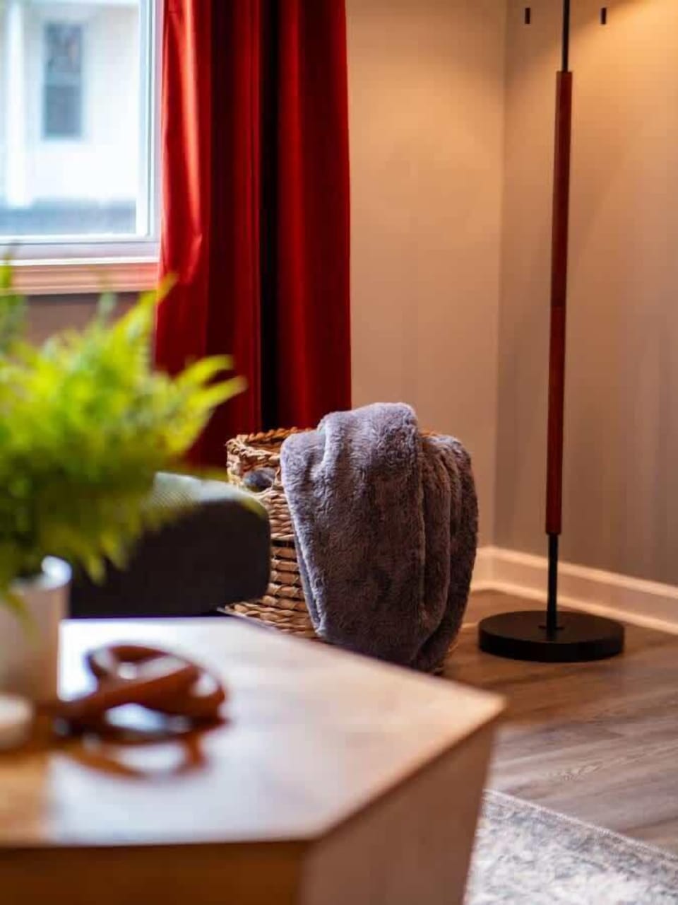 Relax and unwind in our stylish living room adorned with inviting decor, setting the stage for memorable moments.