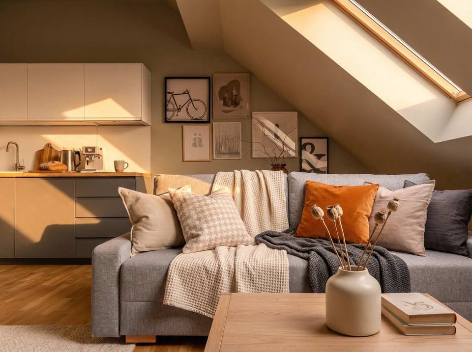 Sofa bed can be prepared as bed for extra 2 guests