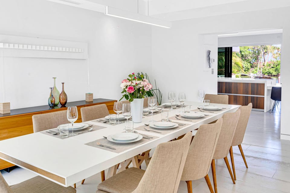 The dinning room offers plenty of natural light.