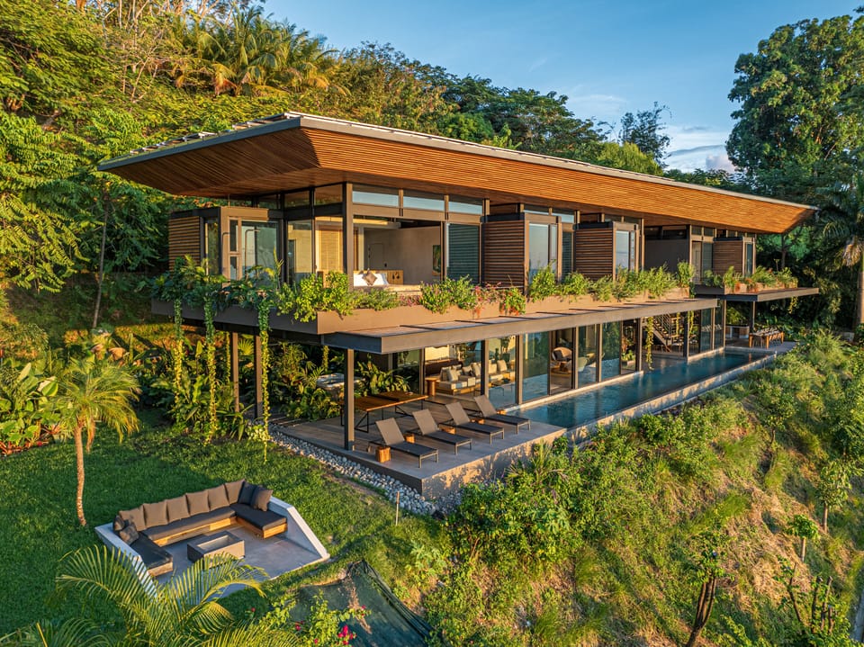 Luxurious 5-suite home nestled in the hills above Dominical. 