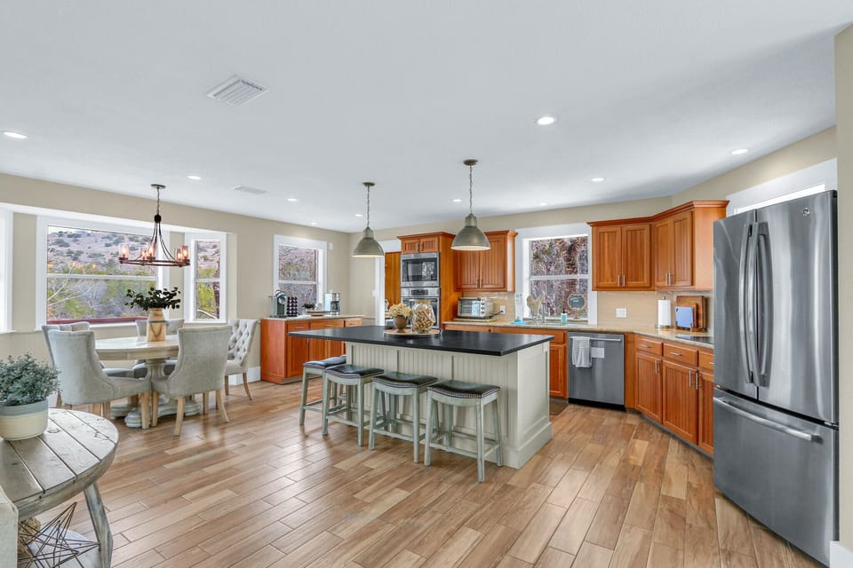Upon entering the home into the living area
