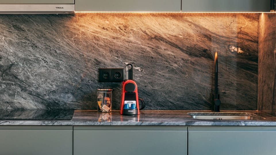 Our kitchenette counts with high-end appliances, at your disposal #quality #luxury