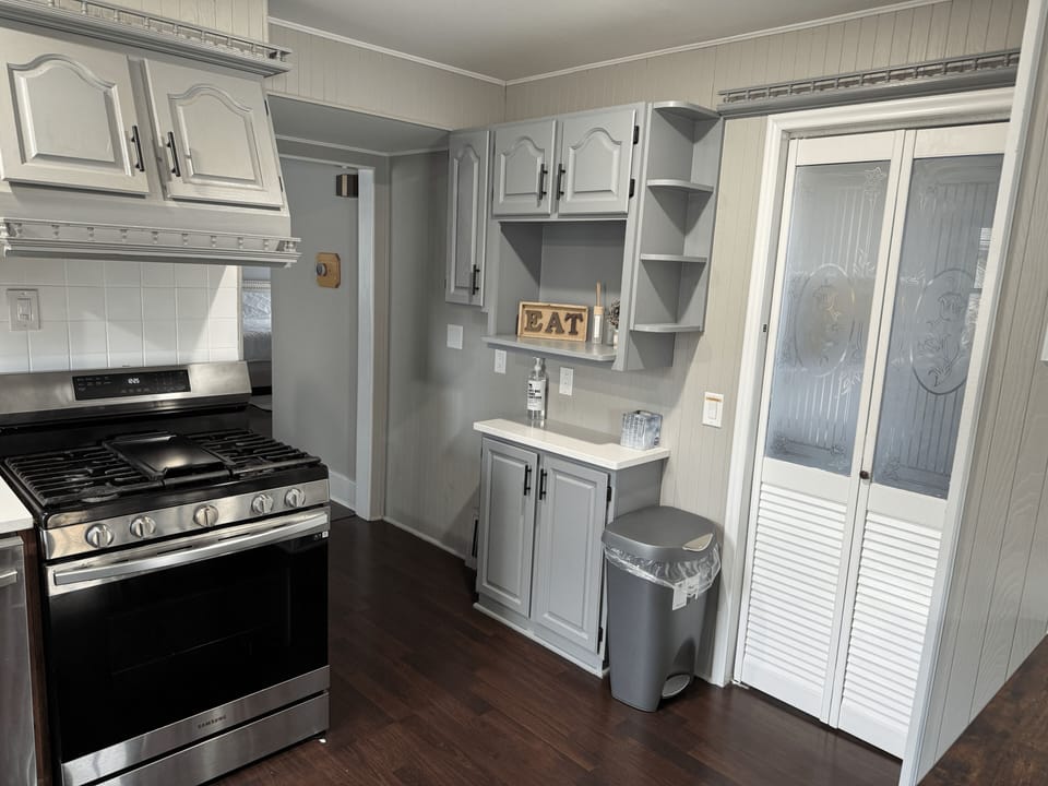 Indoors, Kitchen, Cooktop, Floor, Flooring