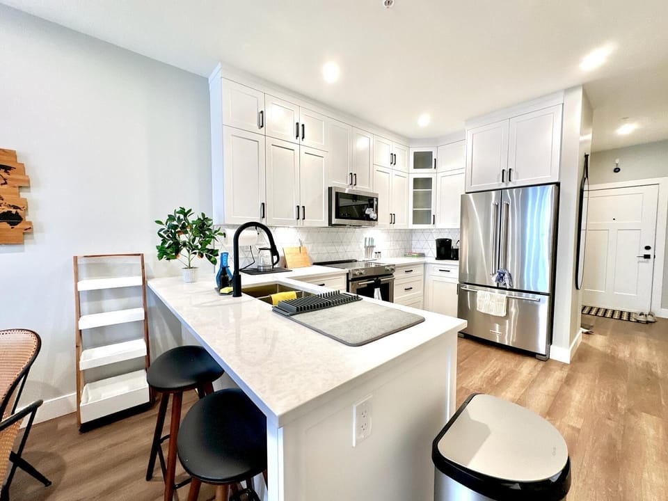 Kitchen- Facing Harrison Lake