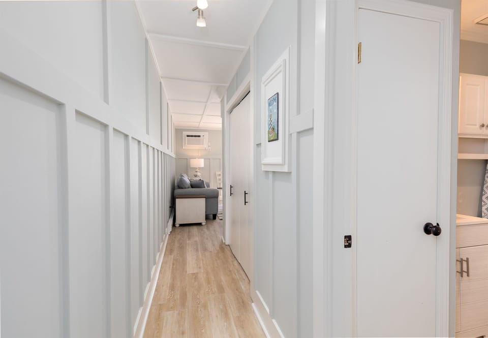 Entrance hallway leading to the living room