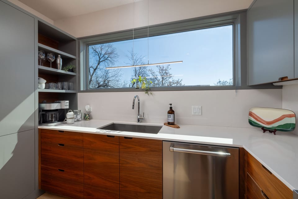 Beautiful decor and large windows throughout home