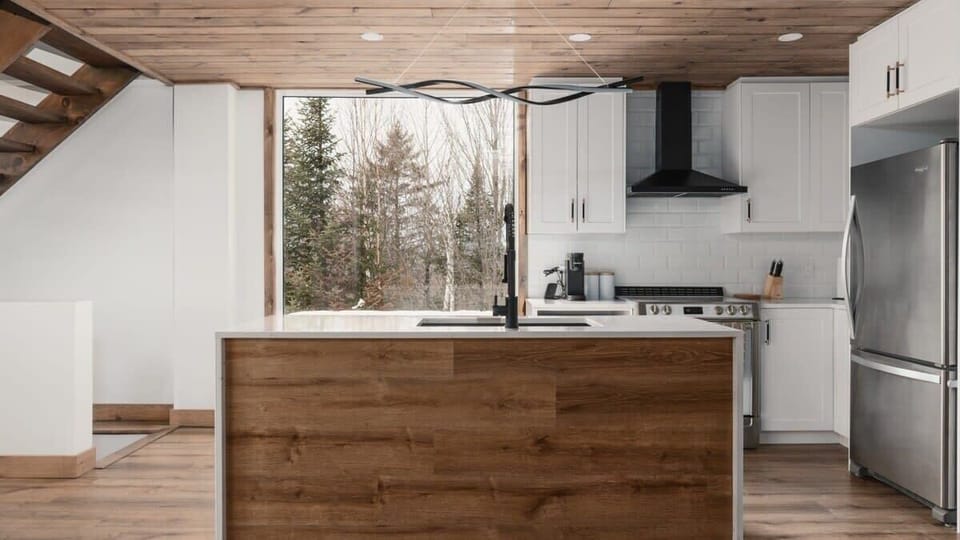 Enjoy meal prepping with scenic views.