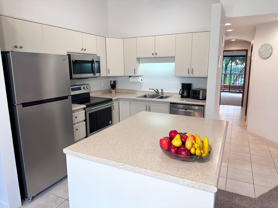 Our modern kitchen is a chefs dream, equipped with everything you need to whip up delicious meals.