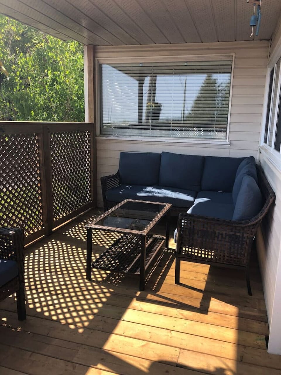 Brand new deck with ample seating
