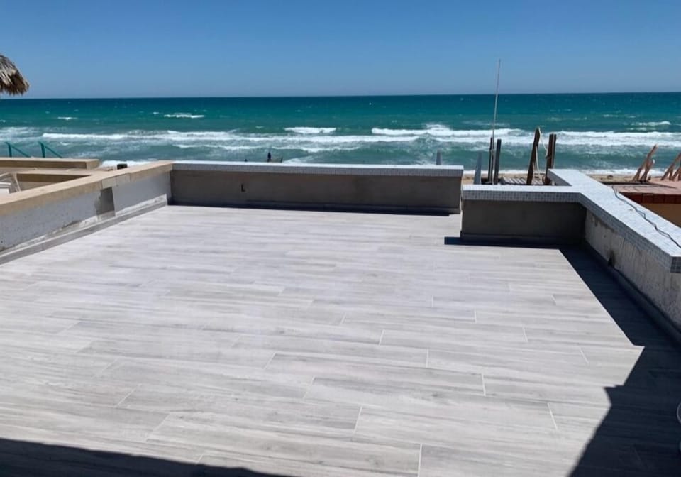 Spacious private patio.