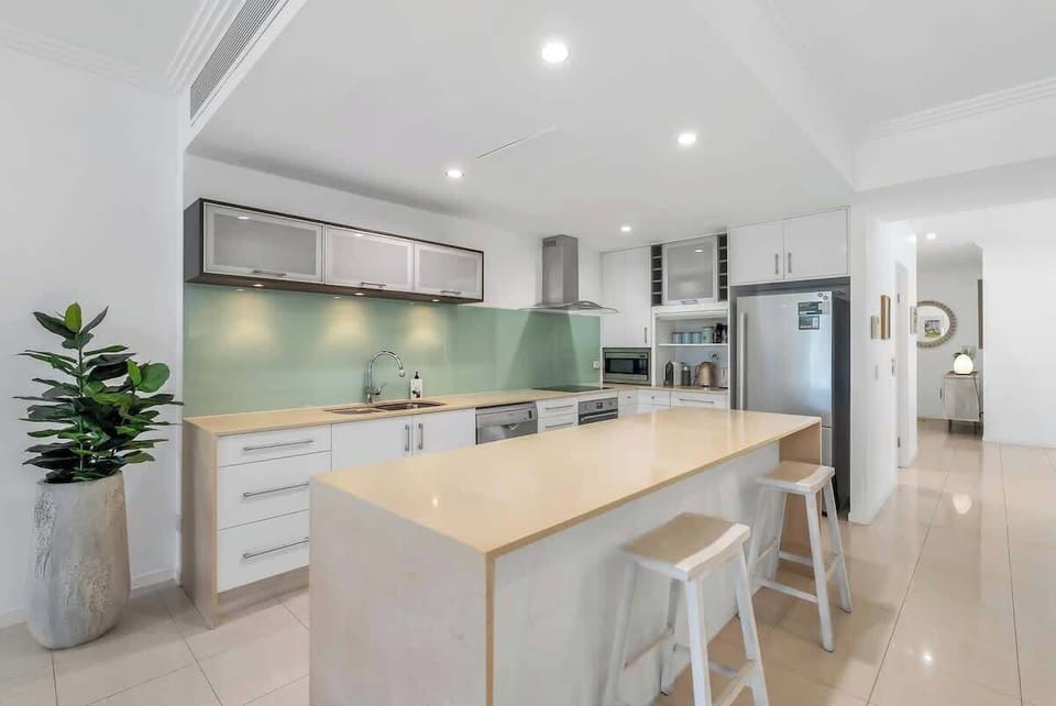 A modern kitchen is well-equipped with everything you'll need to cook meals at home.