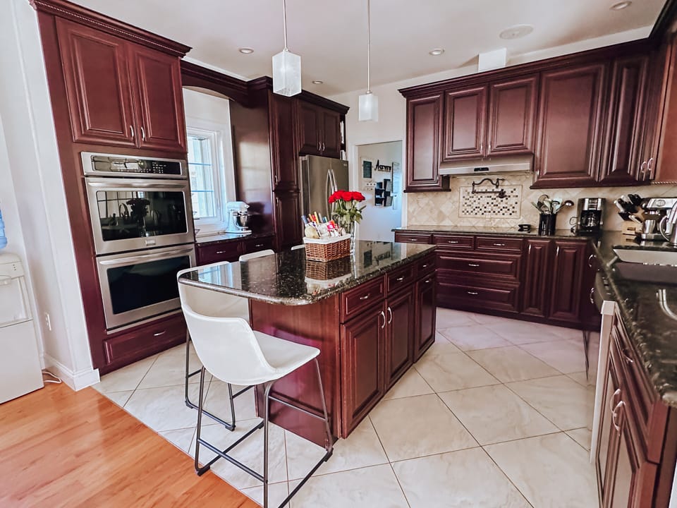 Fully equipped kitchen with Breville espresso machine