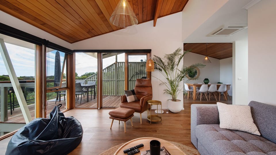 Living area leading to outdoor dining