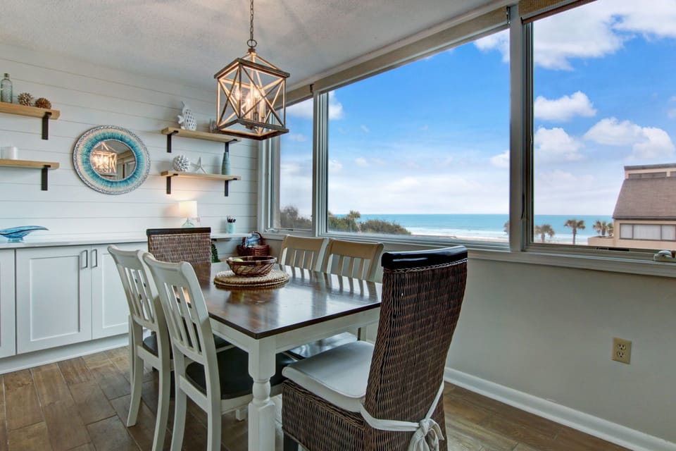 Dining room with ocean views