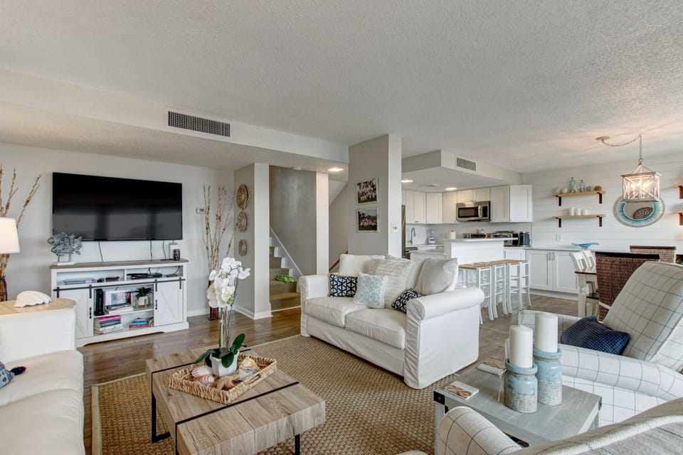 Living room with views to Kitchen