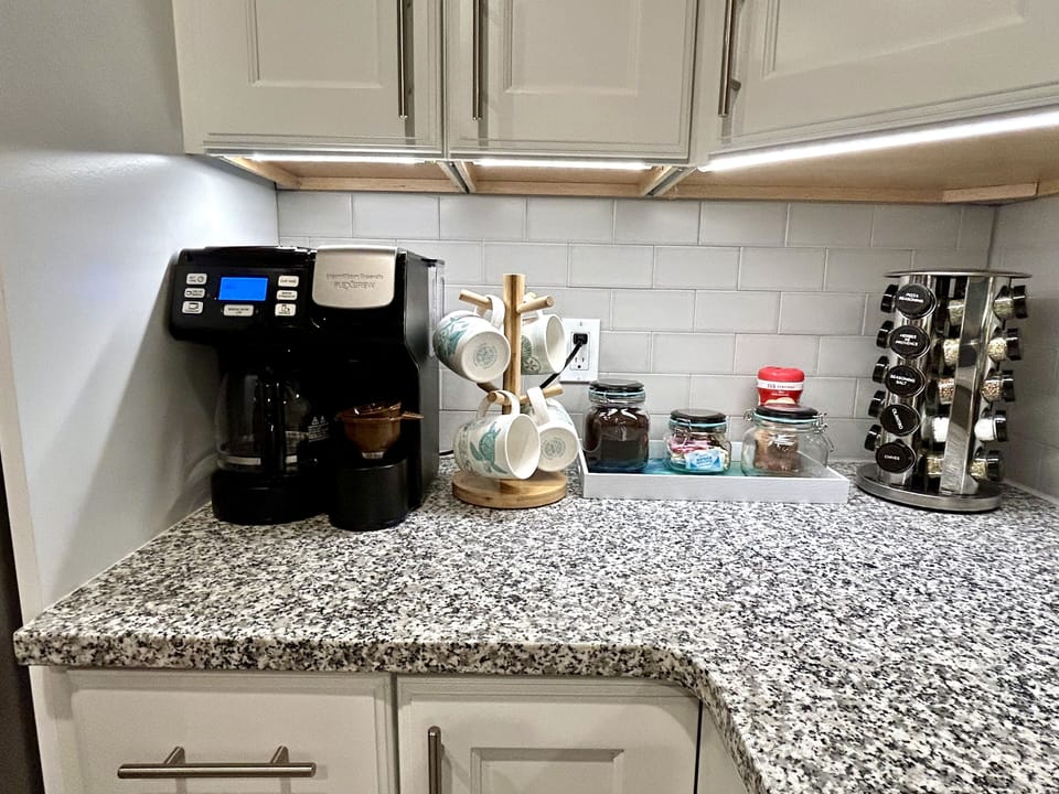 Keurig coffee maker or a pot of coffee. The coffee is from resort in B.C.Canada.