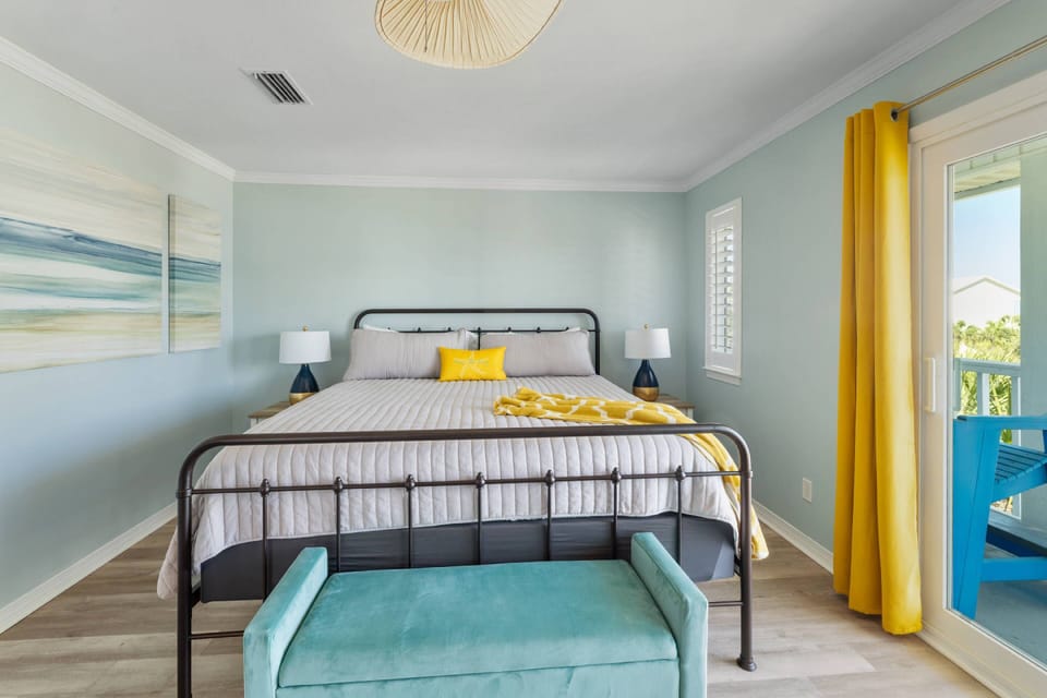 Primary Suite with king bed, comfortable bedding