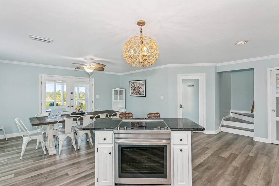 Open concept kitchen with dining area