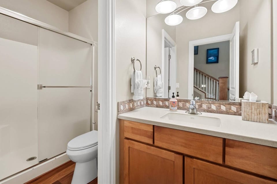 Guest bathroom with walk-in shower