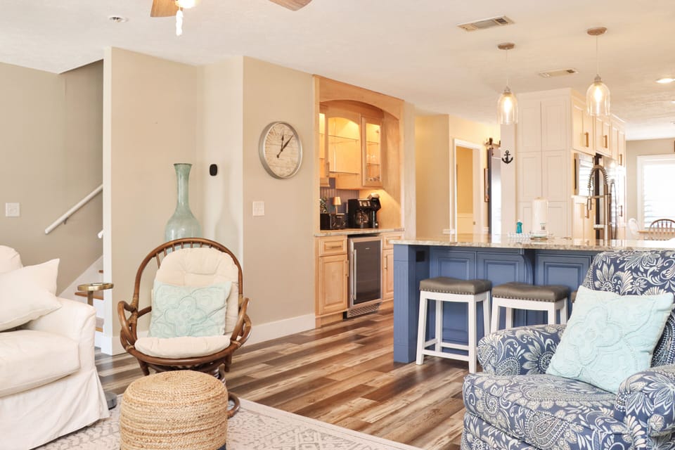 Living Room and Wet Bar