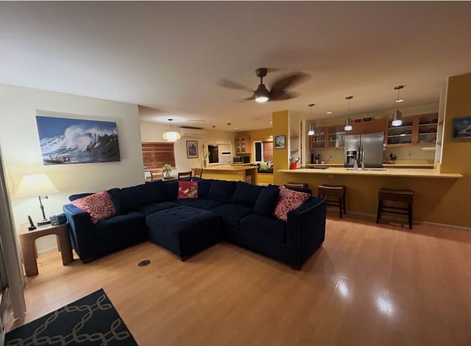 Open Living Area with dining and kitchen