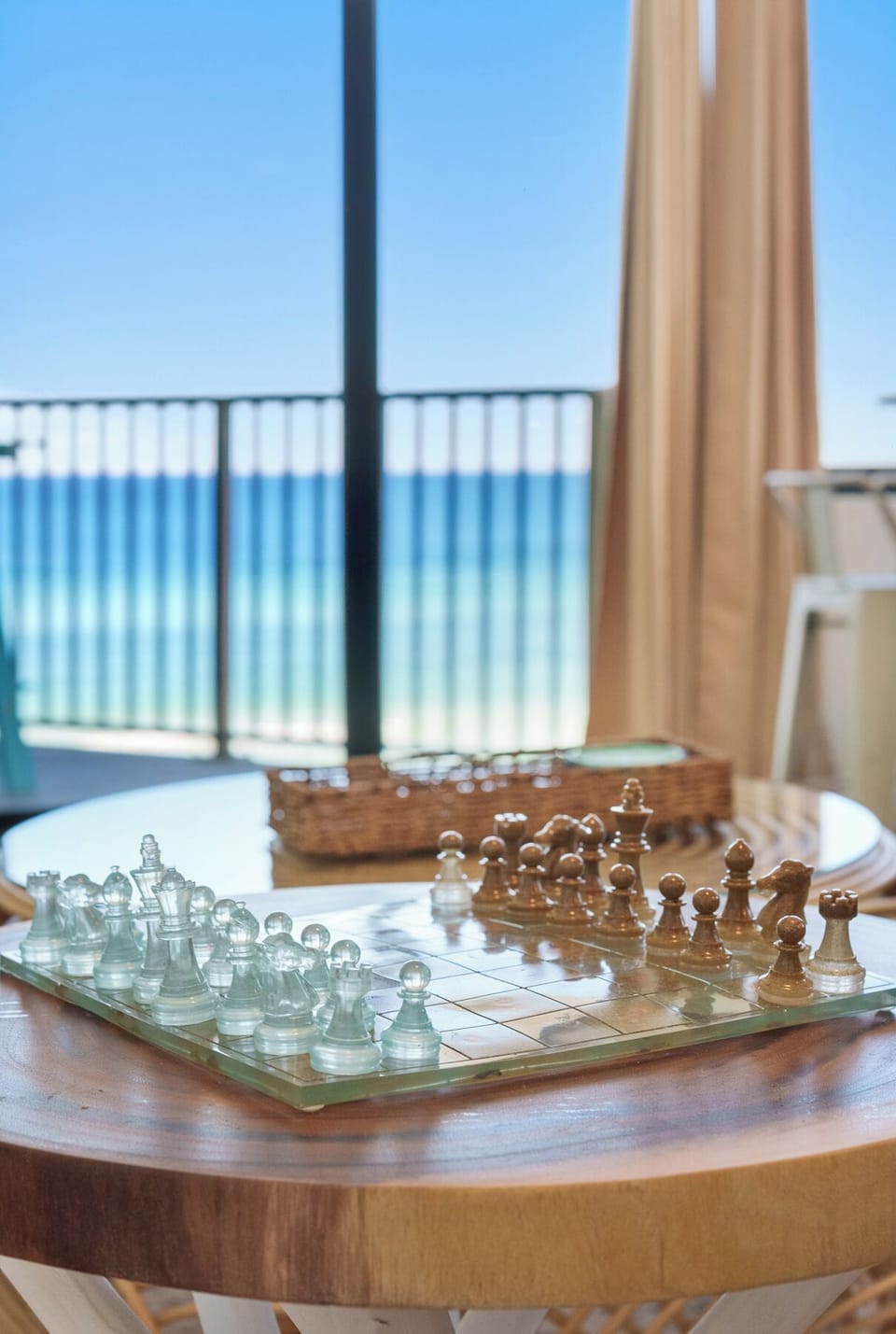 Take a break from the sun and enjoy a game of chess!