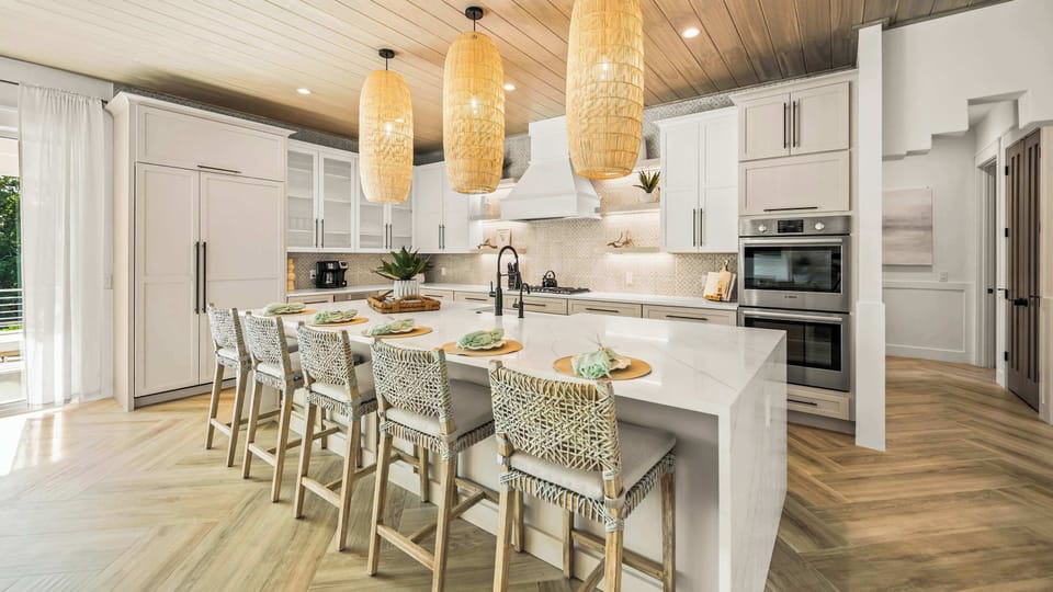 Kitchen - Oversized Refrigerator - (2) Dishwashers, Double Ovens; Large Gas Stove - Balcony Access