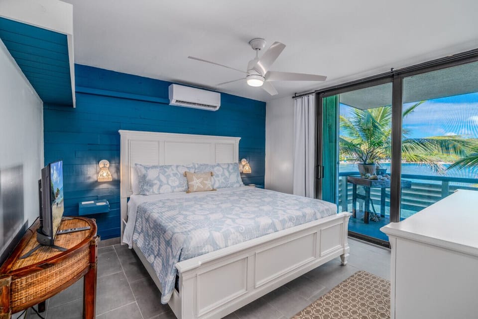 The master bedroom with ensuite bath and an incredible view!
