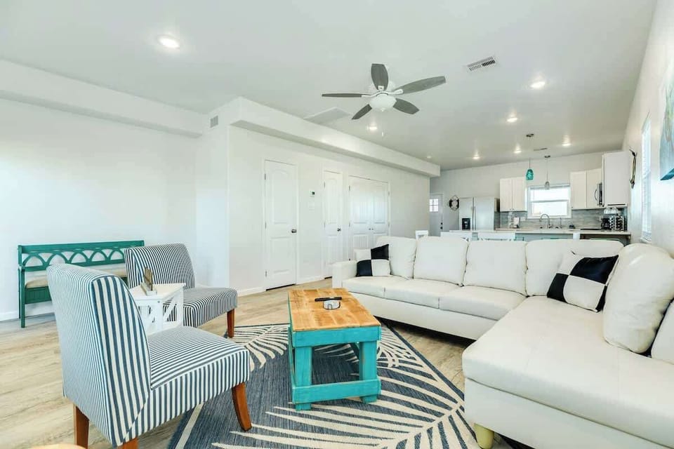 Open Living, Kitchen, and Dining Area