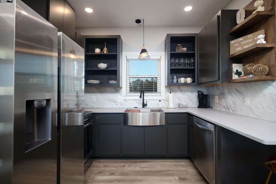 Full size kitchen ready for any meal you’d like to prepare. Stocked with coffee and all the basic cooking needs.