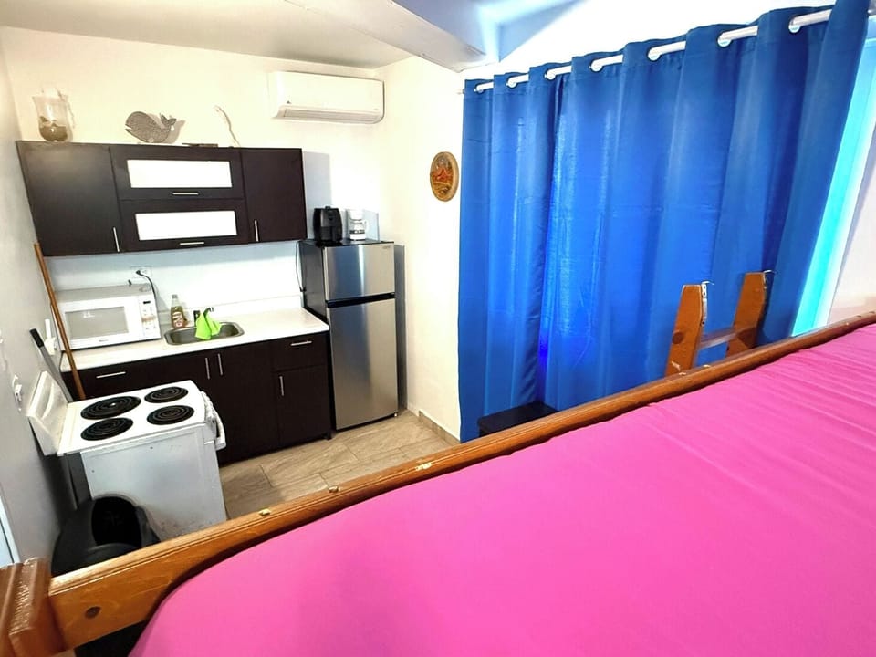VA 102b Deluxe Ocean View Suite, 1 Full/Full & 1 Twin/Twin Size Bunk Beds,  Ocean Front Property | Private kitchen | Full-size fridge, microwave, coffee/tea maker, electric kettle